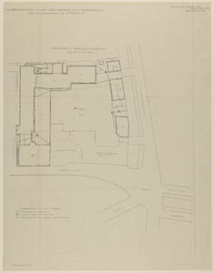 217519 Situatie en rioleringsplan van het Gouvernementsgebouw aan de Kromme Nieuwegracht (Paushuize) te Utrecht.